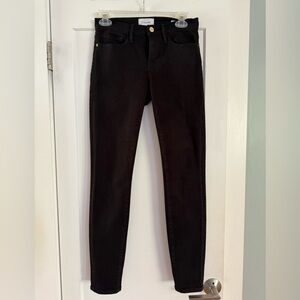 FRAME Black Denim Le Skinny de Jeanne Size 26
